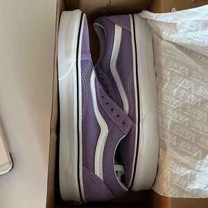 Brand new, never worn lavender vans, old Skool